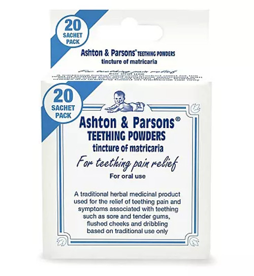 120 Sachets Ashton & Parsons Infants Teething Powder Natural Baby Pain Relief 
