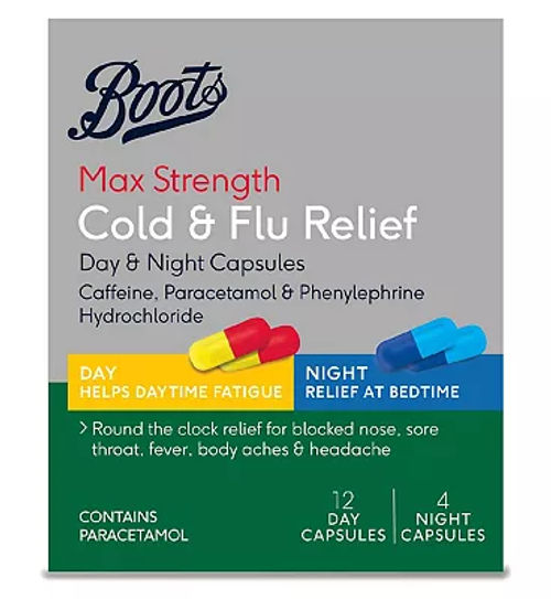 boots max strength cold and flu day and