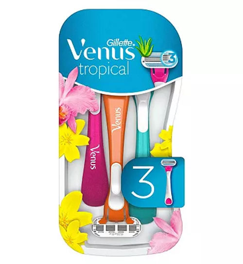 Gillette Venus Tropical Disposable Razors, Pack Of 3