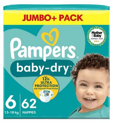 Pampers BabyDry Nappy Pants Size 3 Nappies Carry Pack x 26  5  Compare  Prices