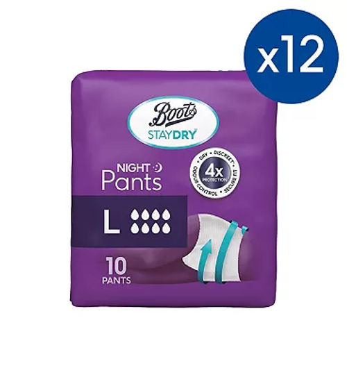 Boots Staydry Underwear Peach - Small/Medium - 10 pairs - Boots