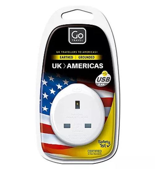 Go Travel UK to US USB Adaptor