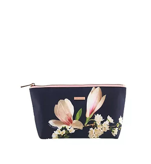 TED BAKER Jenna Oracle - Grey Floral Cosmetic Bag