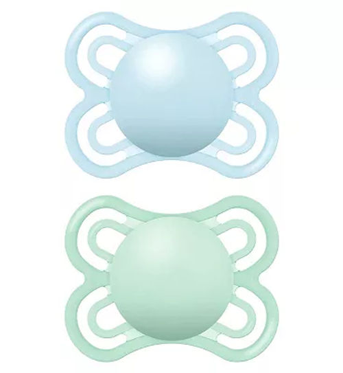 MAM Perfect Pacifier, 0-6 Months, Boy, 2 Pack 