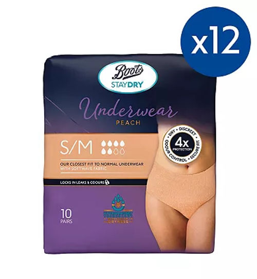 Boots Staydry Underwear Pants Large - 120 Pants (12 Pack Bundle), £75.60