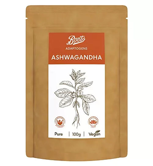 boots adaptogens ashwagandha 100g