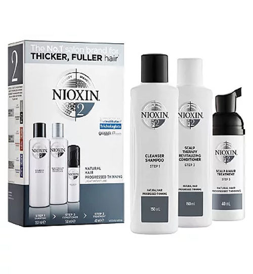 NIOXIN 3-Part System 2 Trial Kit for Natural Hair with Progressed Thinning