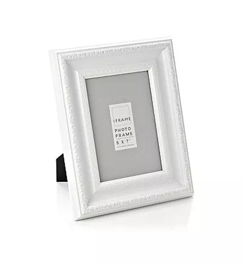 White Vintage Frame 5x7