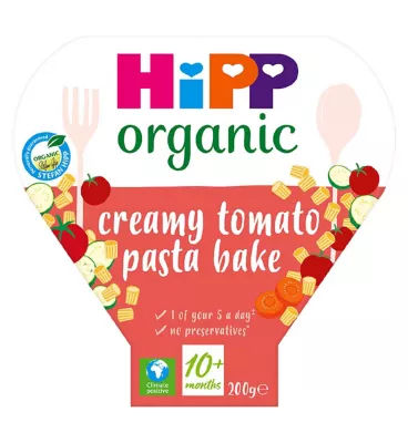 HiPP Organic Creamy Tomato Pasta Bake Toddler Tray Meal 10 Months