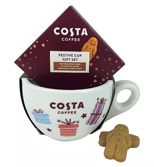 Costa Christmas Cup With Mini Gingerbread Men And Gingerbread Flavour Hot  Chocolate | £7.50 | The Oracle Reading