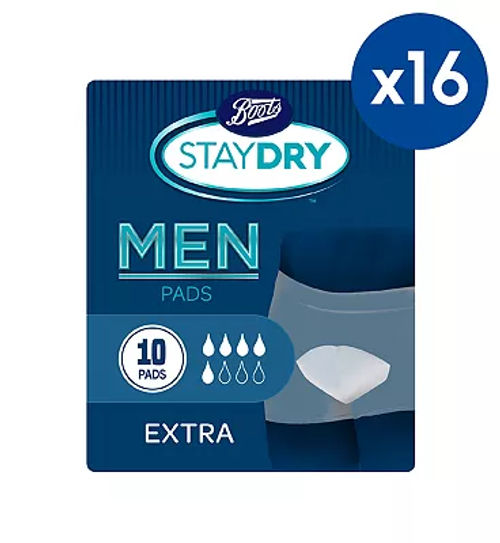 Boots Staydry Men Extra 16x10 Pads Bundle, £51.60