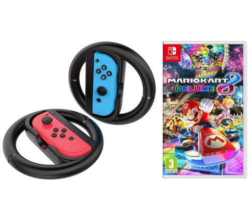 Mario Kart 8 Deluxe Nintendo Switch + Nintendo Switch Joy-Con Wheel Juego  de Volantes, PcComponente