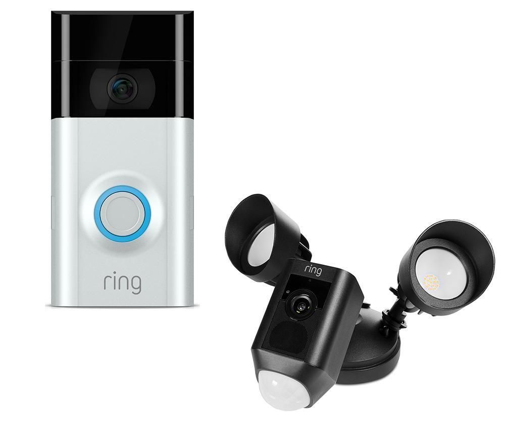 Ring doorbell best sale and floodlight bundle