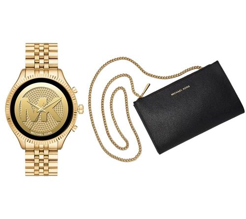 MICHAEL KORS Access Lexington 2 MKT5078 Smartwatch & Mini Messenger Bag Bundle - Gold, Gold Compare | Circus