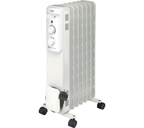 LOGIK L15OFR18 Portable Oil-Filled Radiator - White, White | Compare |  Cabot Circus