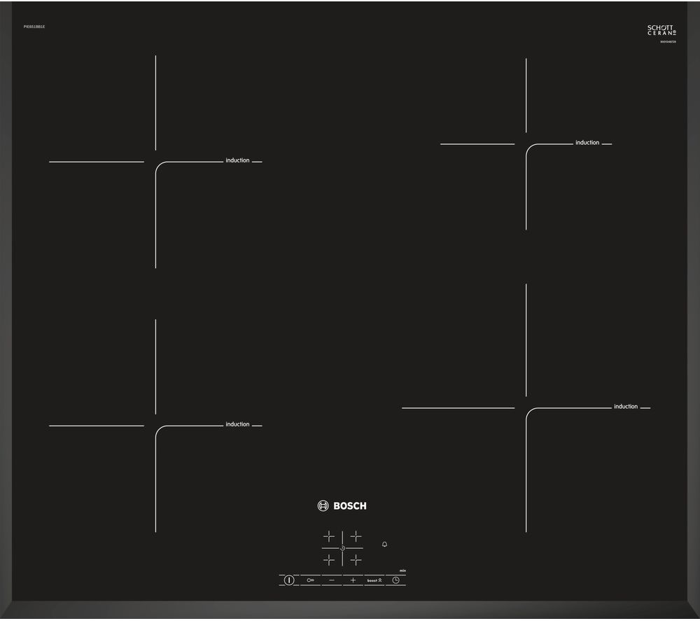 BOSCH Serie 4 PIE651BB1E Electric Induction Hob Black Black