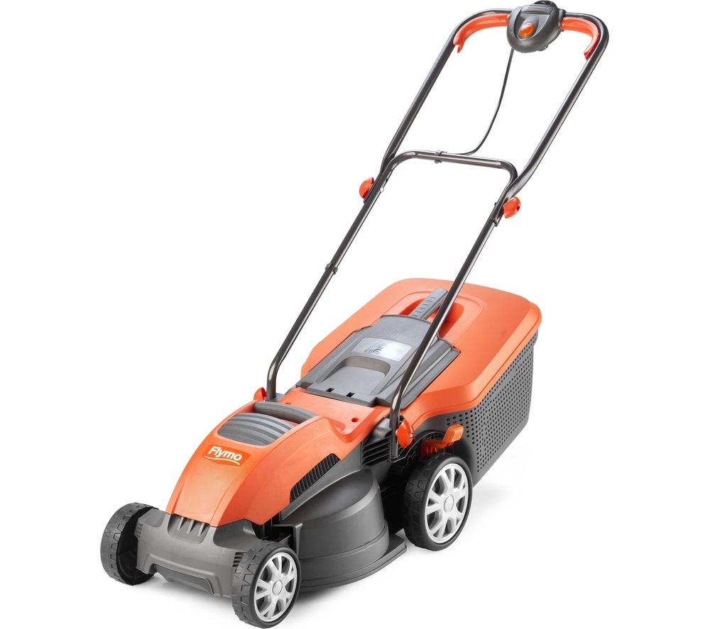 FLYMO Speedi Mo 360C Rotary Lawn Mower Orange Grey Orange