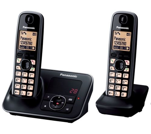 Panasonic Kx Tg6622eb Cordless Phone With Answering Machine Twin Handsets Black Compare Cabot Circus