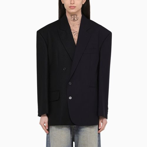 Black wool jacket with...