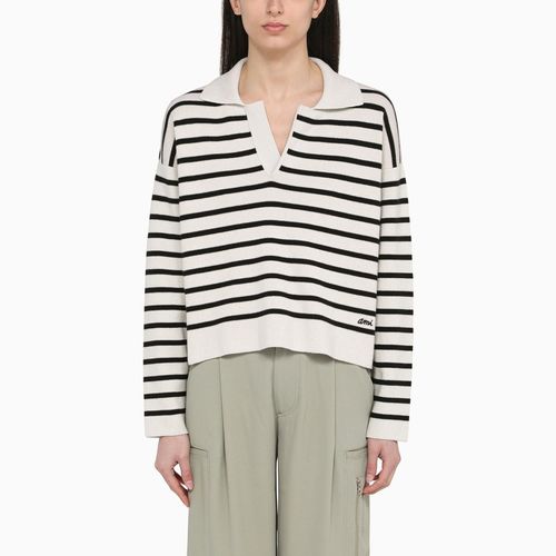 Chalk white/black striped...