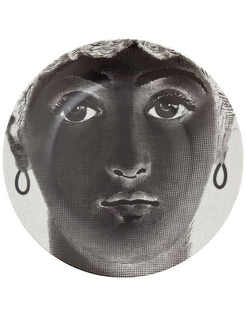 Fornasetti distorted face plate - Black, £150.00