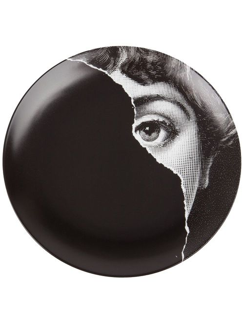 Fornasetti distorted face plate - Black, £150.00