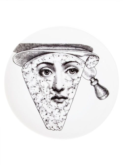 Fornasetti distorted face plate - Black, £150.00