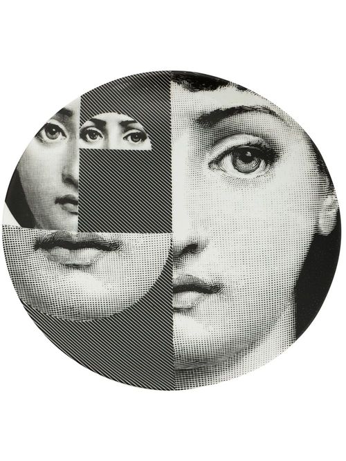 Fornasetti distorted face plate - Black, £150.00