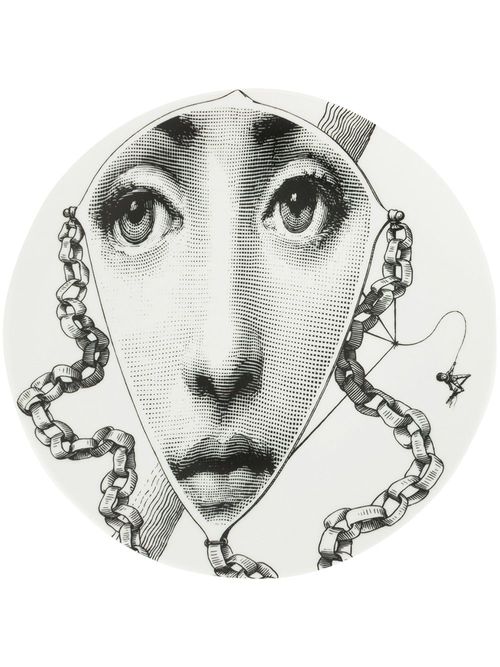 Fornasetti distorted face plate - Black, £150.00