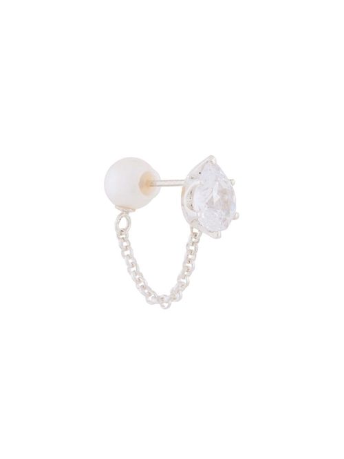 E.M. crystal & pearl stud...