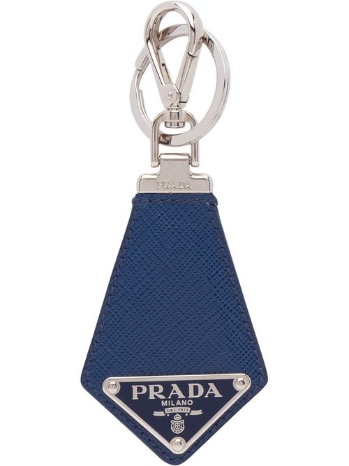 Prada logo plaque keychain -...