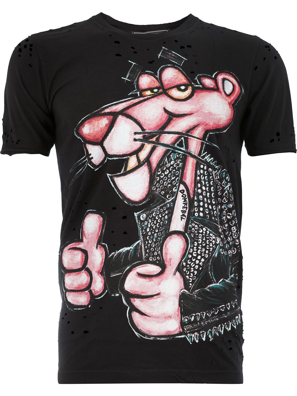 DOMREBEL pink panther T-shirt - Black | Compare | Port