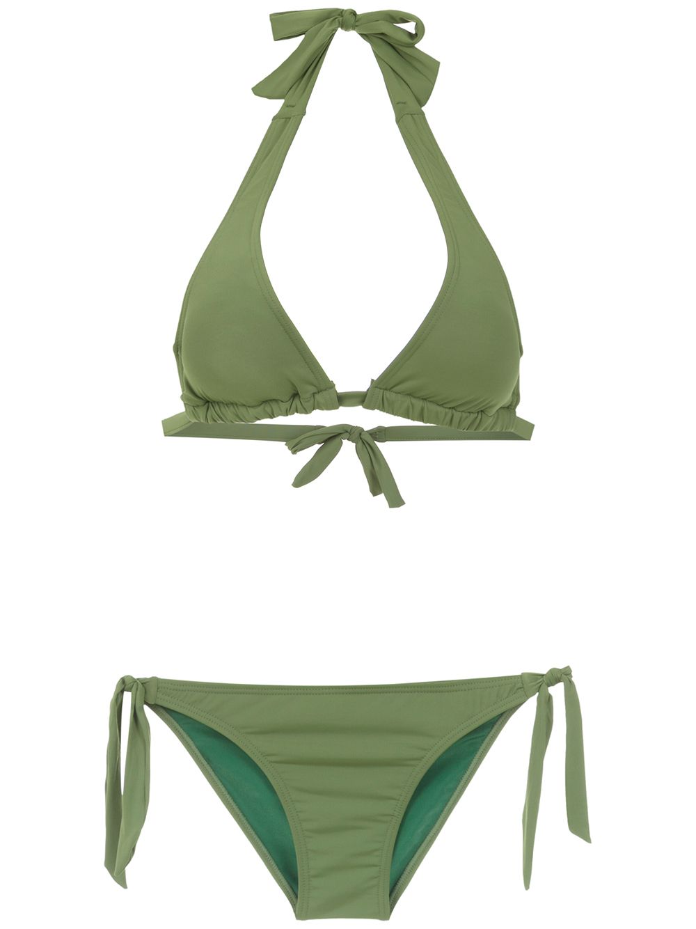 Amir Slama graphic-print swimsuit - Green