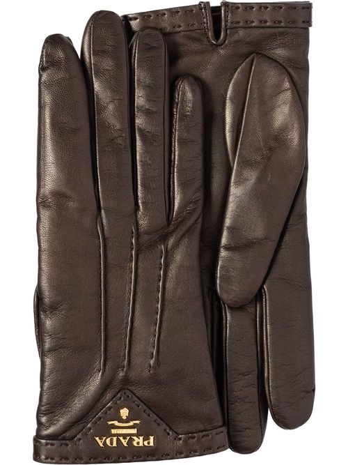 Prada leather gloves - Brown