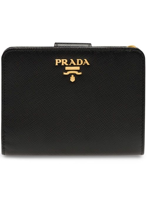 Prada logo zipped wallet -...