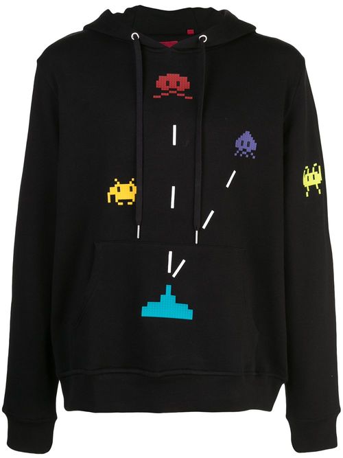 Mostly Heard Rarely Seen 8-Bit Invader hoodie - Black