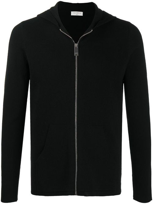 SANDRO hooded wool cardigan -...