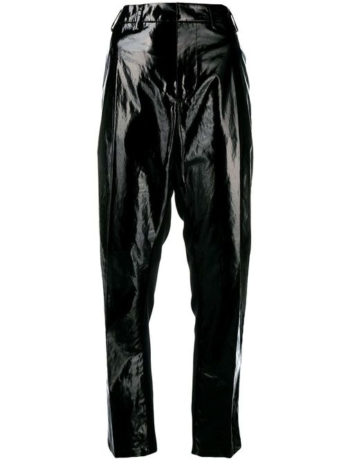 Nº21 vinyl front trousers -...