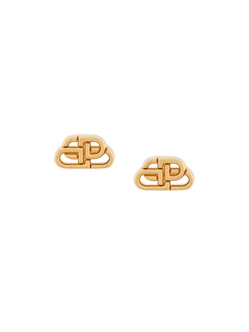 Balenciaga monogram stud earrings - Gold