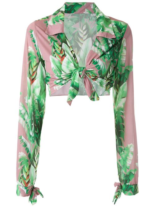 Amir Slama printed crop top -...