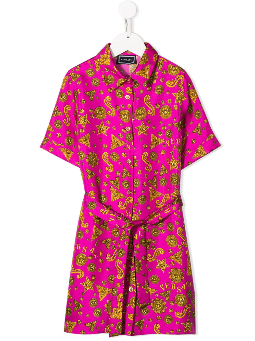 versace baroque print dress