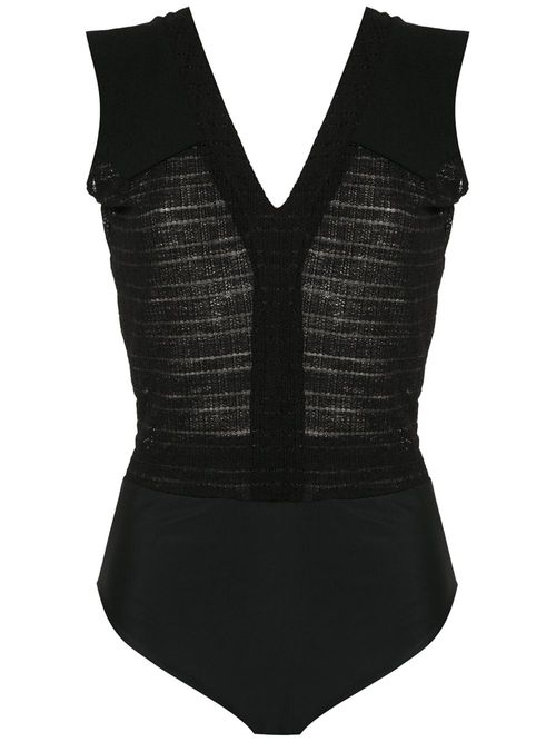 SANDRO cut-out Lace Bodysuit - Farfetch