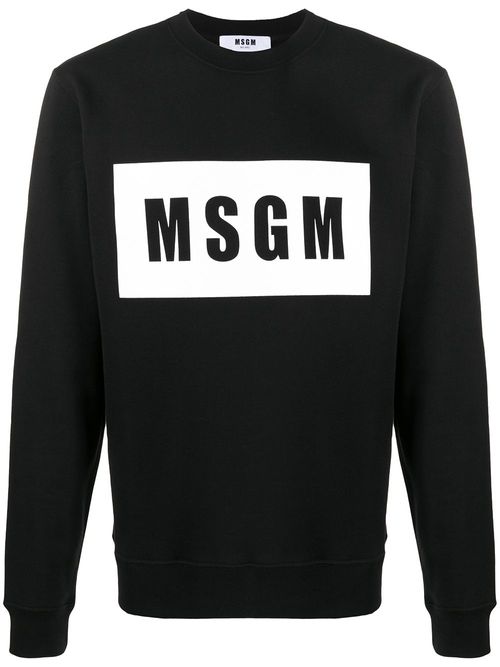 MSGM logo-print sweatshirt -...