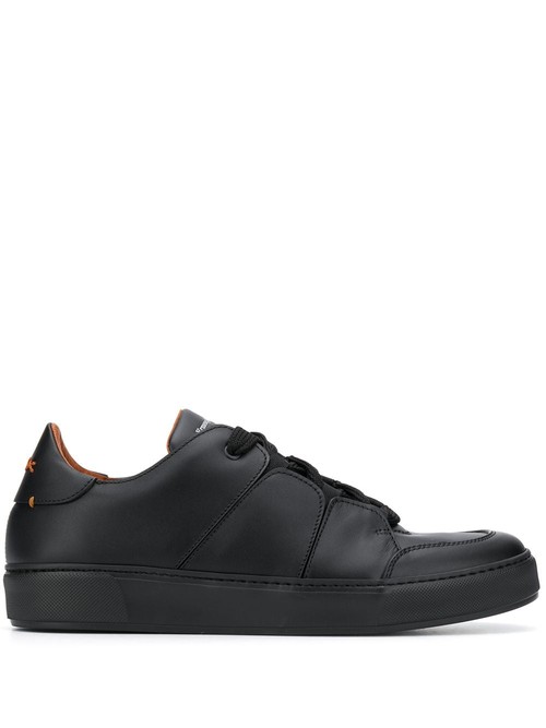 Zegna stitched-panel low-top...