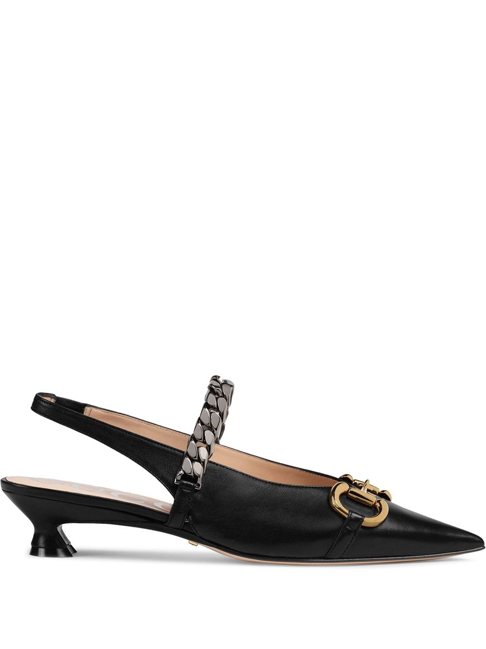 horsebit gucci stripe slingback slipper