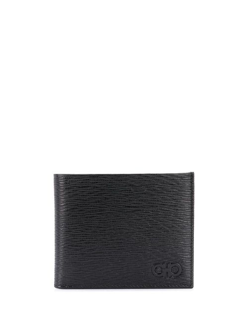 Ferragamo Gancini pebbled wallet - Black