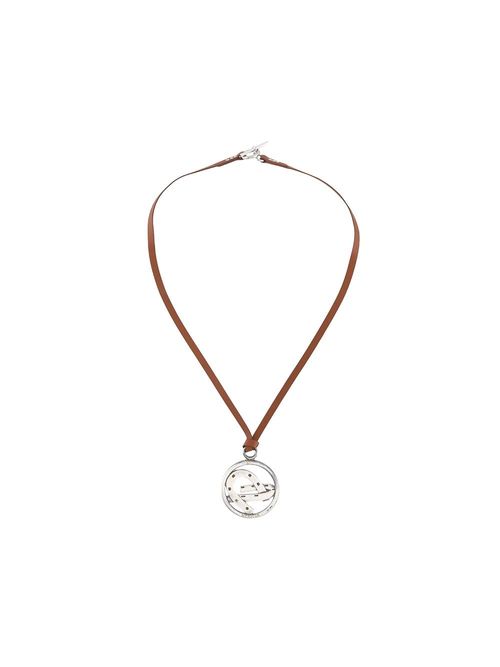 Hermès Pre-Owned 1990s circle pendant necklace - Brown