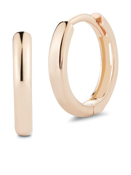 Mateo 14kt rose gold huggie...