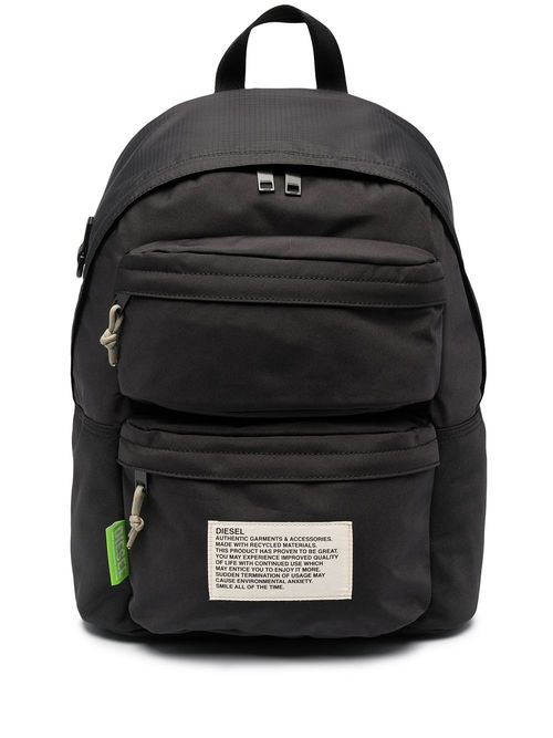 Diesel logo patch backpack -...