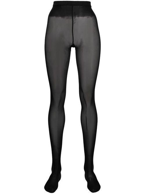 Wolford Ajouré-jacquard Wool Tights in Gray